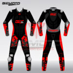 giemoto racing leather suit red camouflage