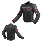 Motorbike Motorcycle Summer Perforated CE Armoured Textile Jacket (6)