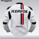 Honda Repsol Motorbike Motorcycle Racing Leather Jacket back