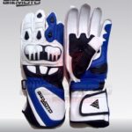 Giemoto motorbike motorcycle racing leather armoured gloves