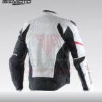 Mv Agusta White motorbike motorcycle racing armoured leather jacket back