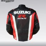 Suzuki yoshimura motorbike racing protective leather jacket back
