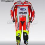 Valentino rossi the doctor motorbike racing red flouroscent suit