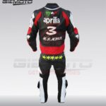 max biaggi aprilia rsv4 motorbike motorcycle racing leather suit back