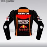 Marc marquez honda repsol black 2017 motogp motoebike racing leather jacket back