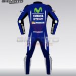 Maverick vinales yamaha movistar 2017 motorbike racing leather suit back