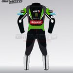 jonathan rea kawasaki ninja 2016 racing protective armoured perforated leather suit back