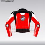 mv agusta red motorbike 2016 motorcycle racing leather jacket model 2 back